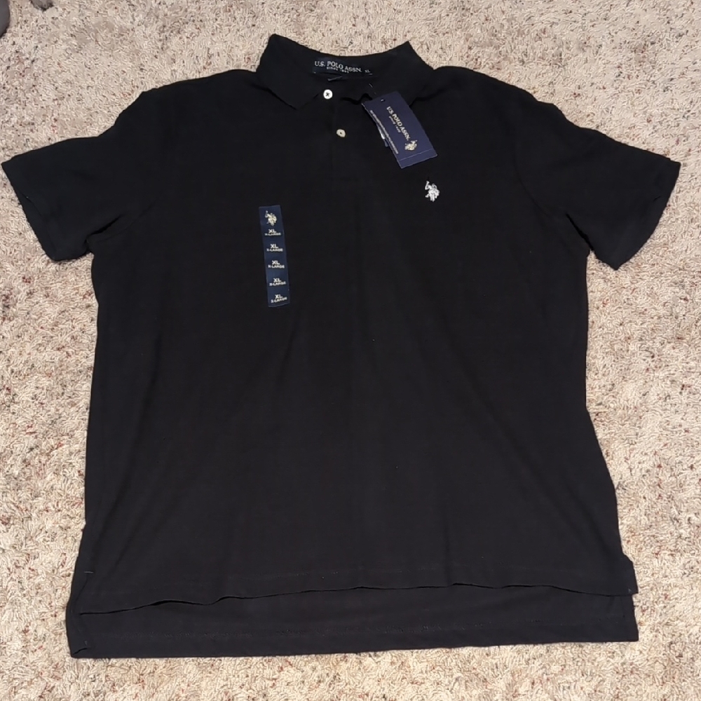 U.S. Polo Assn. Black Polo Shirt Classic Short Sleeve